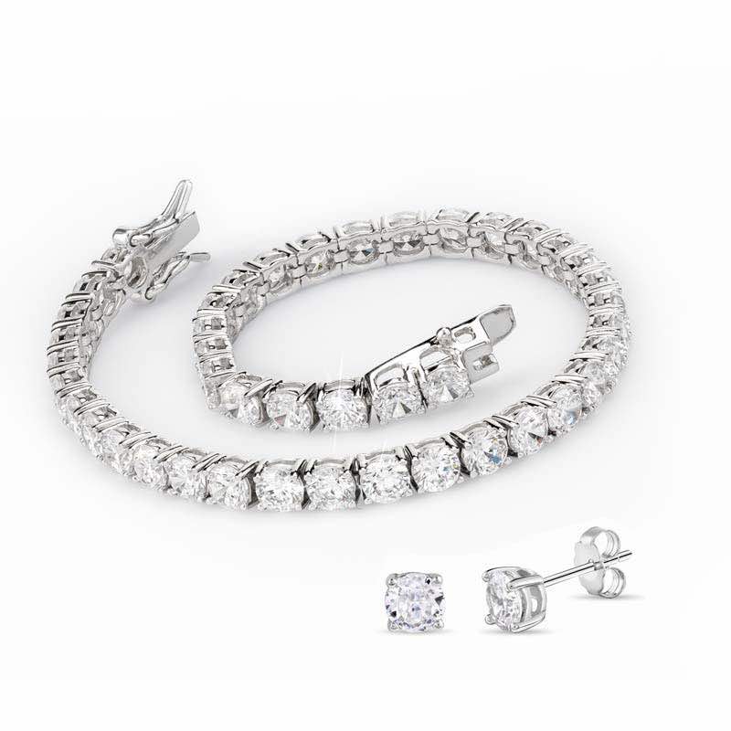 Love Wins Tennis Bracelet and Stud Earrings